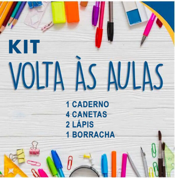 KIT VOLTA AS AULAS (CADERNO/4CANETA/2LÁPIS/BORRACHA)