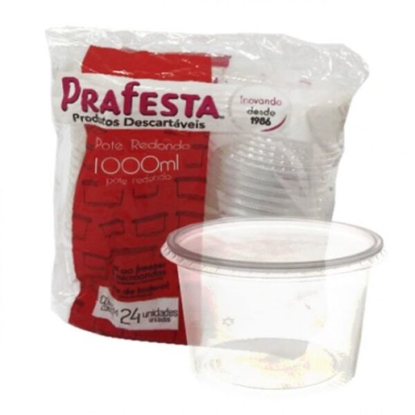 POTE REDONDO PRAFESTA 1000 ML (PCT COM24)(CX 8PCT)