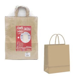 SACOLA PARA PRES. CROMUS KRAFT GRANDE 32X26,5X13CM (PCT COM10)