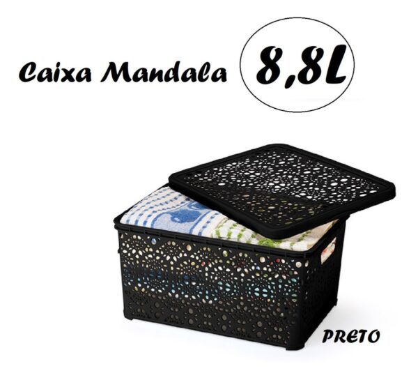 MONTE LIBANO - CAIXA MANDALA PRETA 8,8LTS