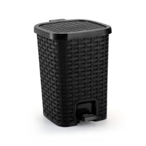 MONTE LIBANO - LIXEIRA RATTAN 7L PRETA SMART