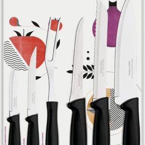 Conjunto facas tramontina inox 6 modelos
