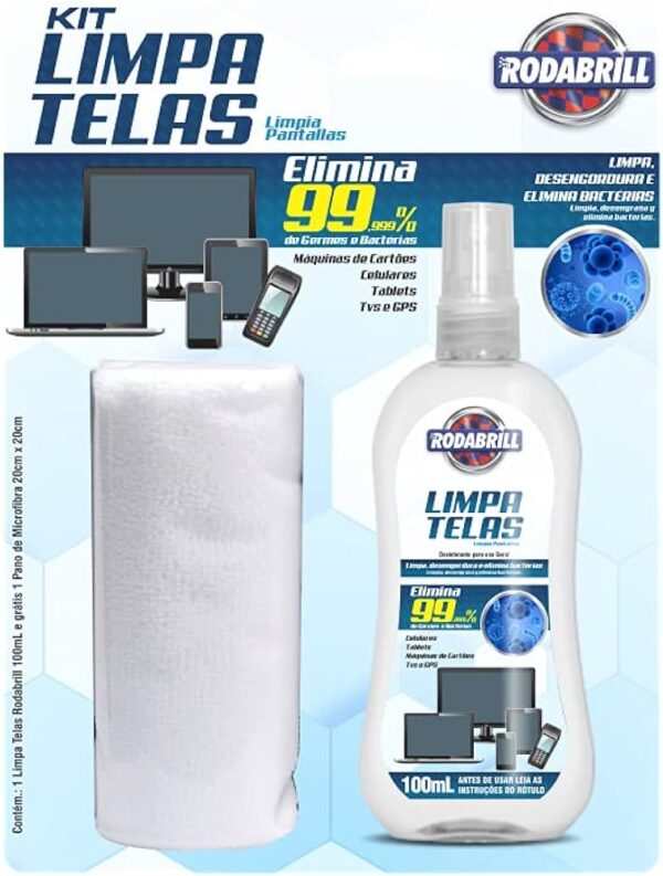 Kit limpa telas 100ml rodabrill
