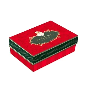 Natal caixa retangular 24x18x8cm packpel