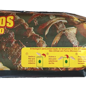 Embalagem para espeto churrasco metalizado 130x370cm pacote com 100