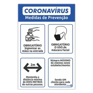 Encartale 20x30cm coronavirus, medidas de prevenção ps261