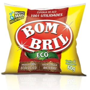 Esponja de lã de aço bombril pacote com 8