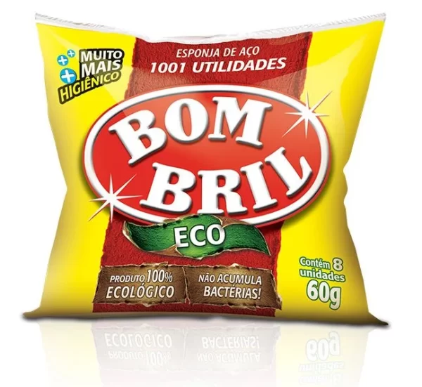 Esponja de lã de aço bombril pacote com 8