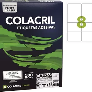 Etiquetas colacrill 99,1mm x 67,7mm com 100