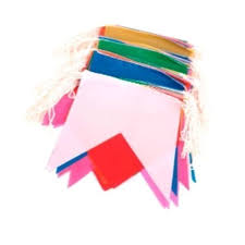 Festa junina bandeira plástica 37x21cm