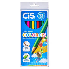 Lápis de cor cis colorcis caixa com 12 cores