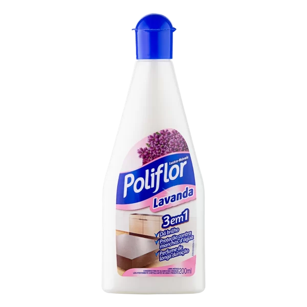 Lustra móveis poliflor 200 ml lavanda