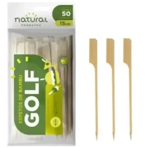 Palito bambu golf sanduiches natural 15cm pacote com 50