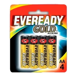 Pilha eveready alcalina gold aa4 pacote com 4