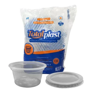 Pote redondo totalplast 200 ml pacote com 24