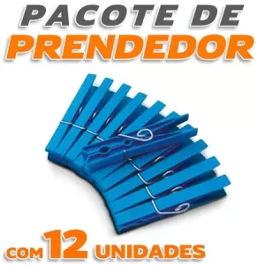 Prendedor para roupa plastico pacote com 12