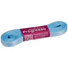 Progresso fita cetim simples 07 mm azul bebê 10mts