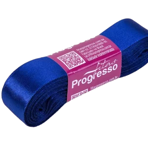 Progresso fita cetim simples 22 mm azul royal 10mts