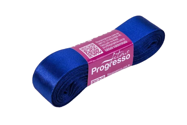 Progresso fita cetim simples 22 mm azul royal 10mts