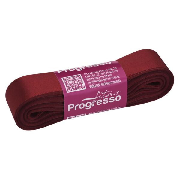 Progresso fita cetim simples 22 mm vinho 10mts