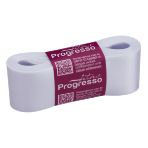 Progresso fita cetim simples 38 mm branco 10mts