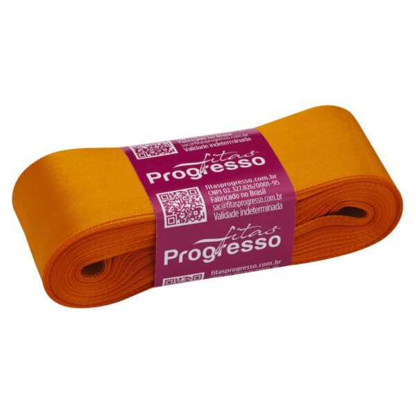 Progresso fita cetim simples 38 mm laranja 10mts