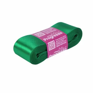 Progresso fita cetim simples 38 mm verde bandeira 10mts