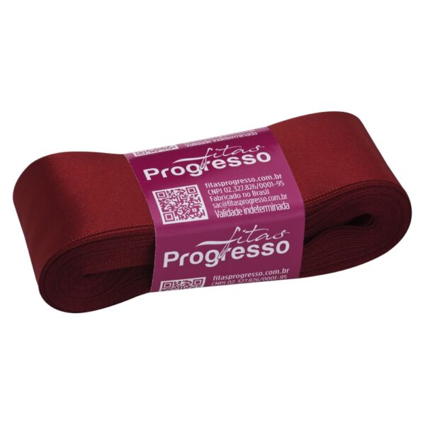 Progresso fita cetim simples 38 mm vinho 10mts