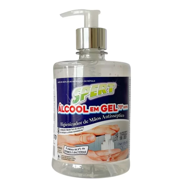 Álcool gel 70 pump supergel frasco com 500ml