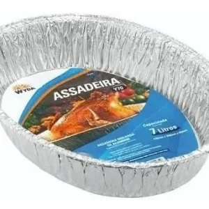 Assadeira descartável wyda y 70 oval 7 litros 470x350x90mm