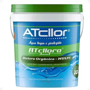 Atcllor cloro para piscina 3x1 balde com 10kg