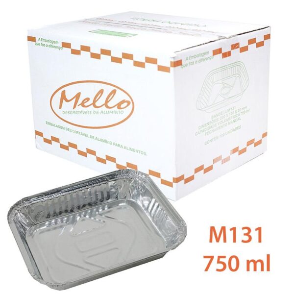 Bandeja alumínio mello/bricoflex caixa com 100 750gr m131