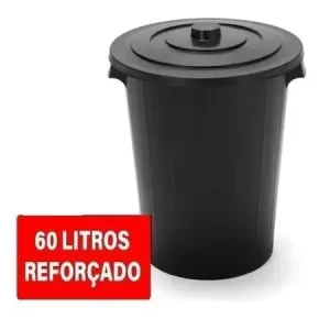 Cesto para lixo fechado cor ingeplast 6o litros