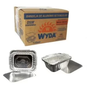 Bandeja alumínio Wyda 135gr 098x127 DSM100 caixa com 100