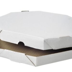 Caixa de pizza oitavada branca 35cm