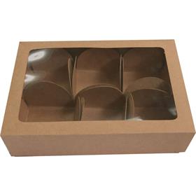 Embalagem para doces Kraft Cristina 13X9,2X3