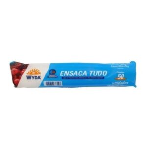 Ensaca tudo Wyda 2kg 19,5cm x 34cm rolo com 100