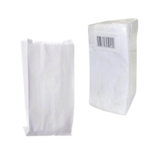 Saco papel branco mono para 2 kg pacote com 500