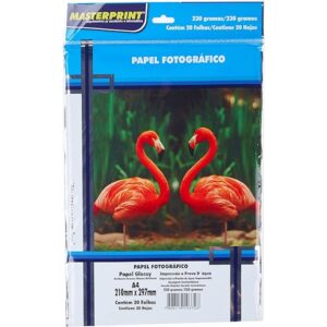 Papel Inkjet para fotos A4 190g 210x297 pacote com 20 folhas