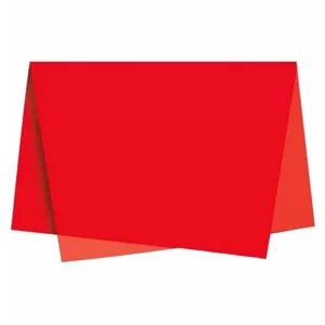 Papel de seda vermelho 48x60cm 20g pacote com 100