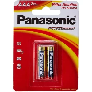 Pilha Alcalina Aaa Panasonic Palito AAA pacote com 2 unidades