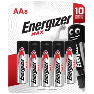 Pilha Energizer Max Comum AA - pacote com 8