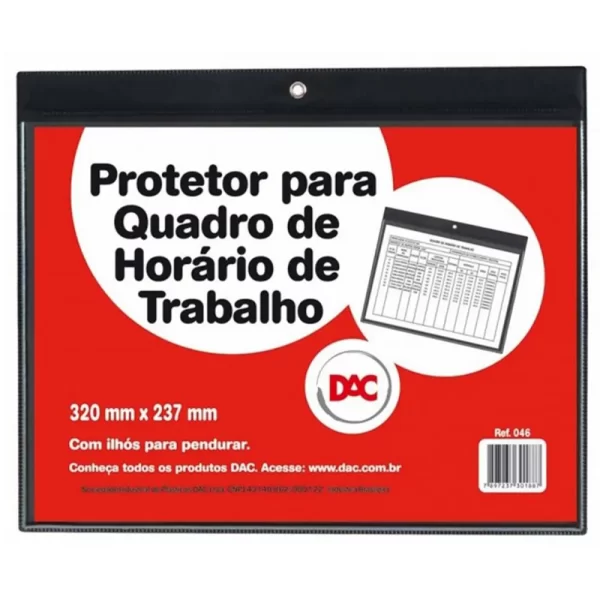 Porta documento horário de trabalho 230x335x20mm - unidade