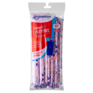 Canudo Strawplast dobrável pacote com 40 cs 309