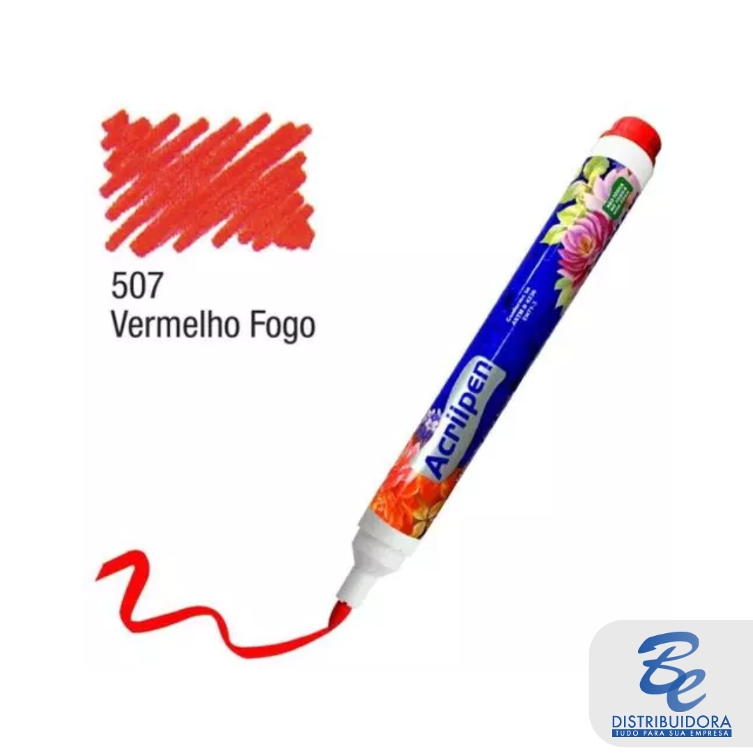 Caneta para tecido Vermelho Fogo - unidade