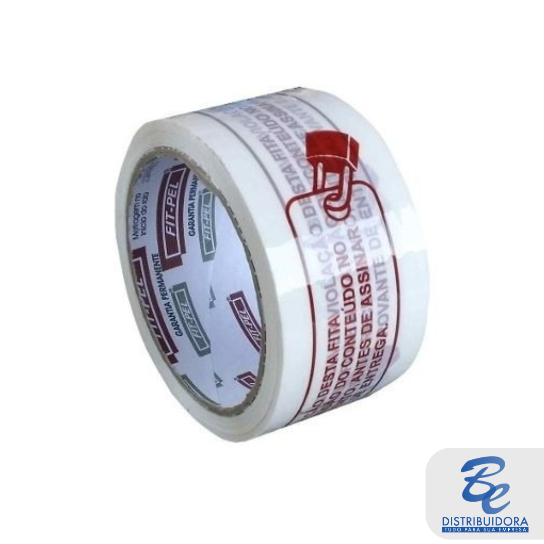 Fita Adesiva Impressa Não Violar 48mm X 50m