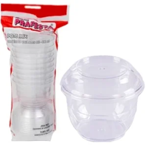 Pote Mix Prafesta 180ml com Tampa – Pacote com 10 Unidades