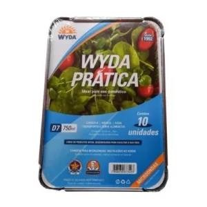 Bandeja de Alumínio Wyda 750ml (D07) – Pacote com 10 Unidades