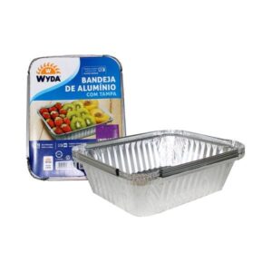 Bandeja de Alumínio Wyda 1150ml (D05) – Pacote com 10 Unidades