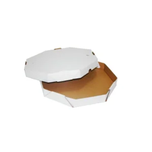 Caixa de Pizza Oitavada Branca Katerbox 35cm – Pacote com 25 Unidades